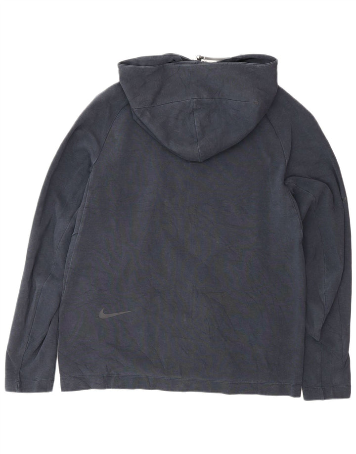 NIKE Sudadera con capucha y cremallera para hombre, talla mediana, azul marino