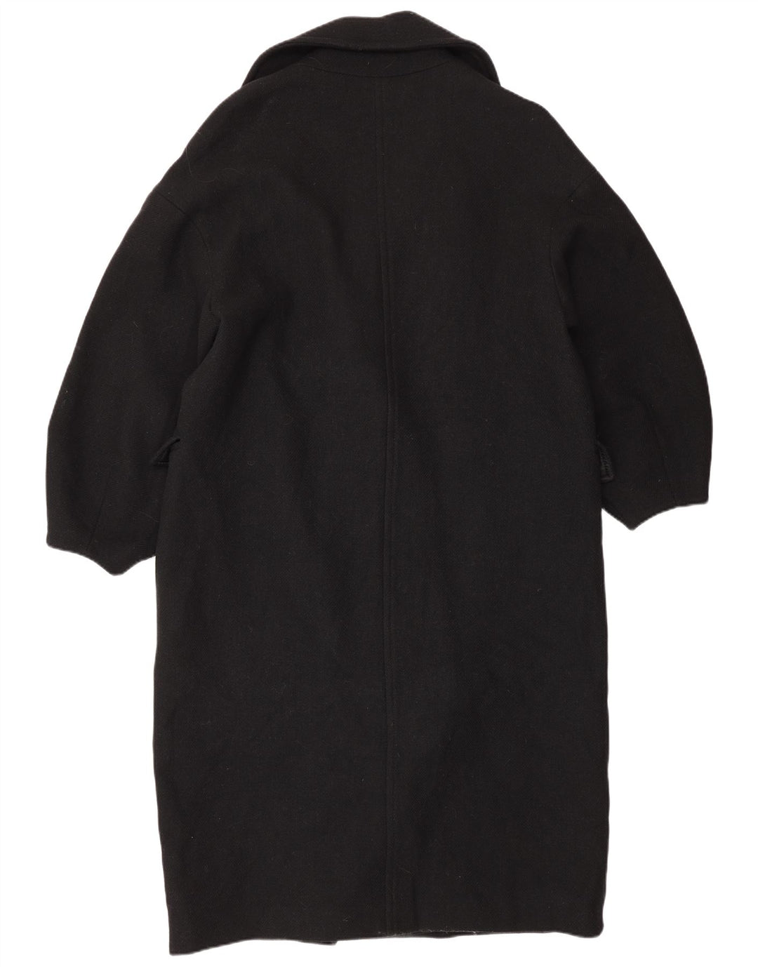 Zara Mujer Abrigo Extragrande UK 10 Small Lana Negra