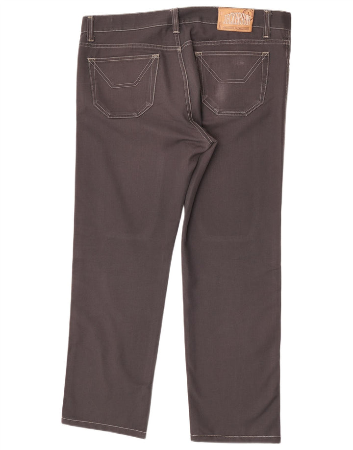 Vaqueros rectos para hombre Jeckerson W40 L30 algodón gris