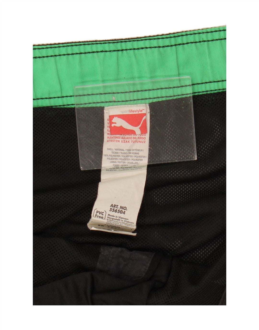PUMA Mens Graphic Swimwear Large  Black Polyester Vintage Puma and Second-Hand Puma from Messina Hembry 