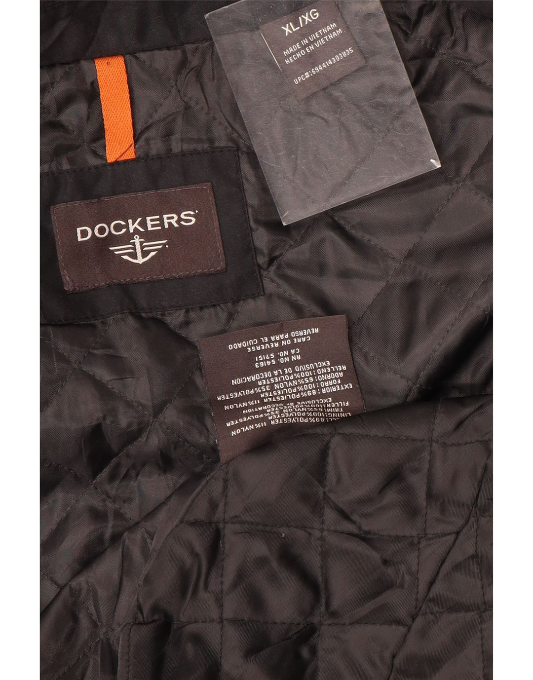 Dockers Chaqueta Bomber para Hombre UK 42 XL Poliéster Negro