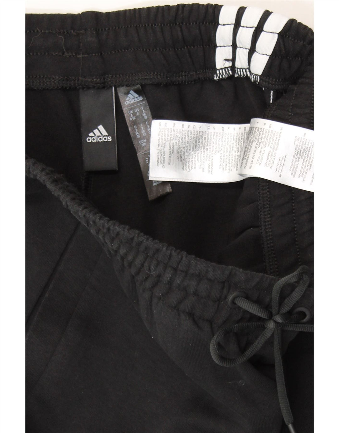ADIDAS Pantalones de chándal para mujer Joggers UK 8/10 Small Black Cotton
