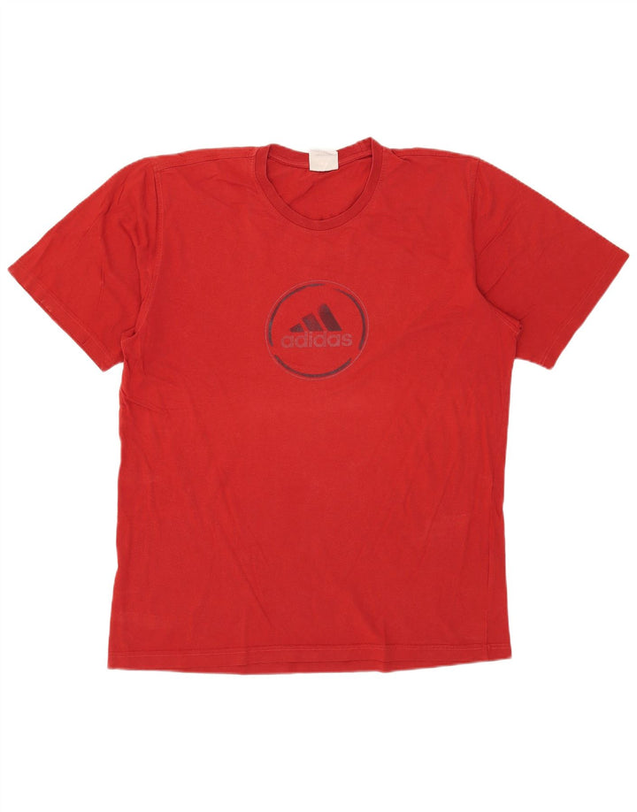 Adidas - Camiseta gráfica para hombre, talla grande, color rojo