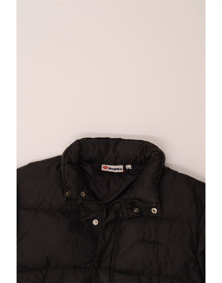 LOTTO Boys Loose Fit Padded Jacket 9-10 Years Large Black Nylon Vintage Lotto and Second-Hand Lotto from Messina Hembry 