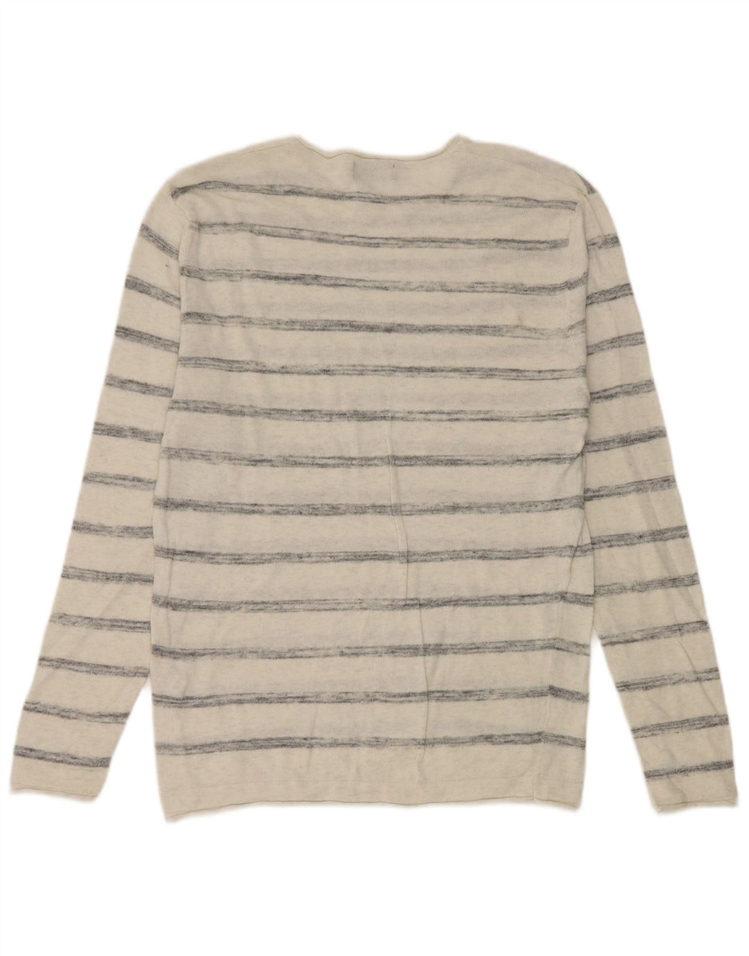 Zara Hombre Top Manga Larga Algodón Rayas Blanco Pequeño
