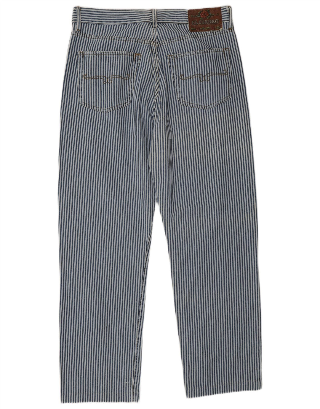 Jeans Rectos Mujer El Charro W32 L28 Azul Pinstripe