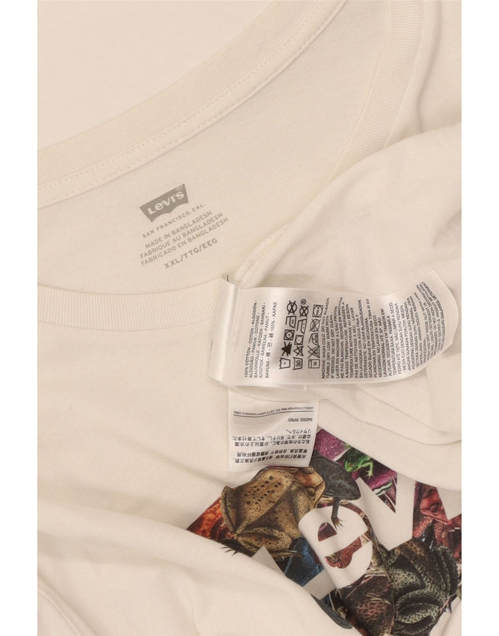 Levi's Camiseta Gráfica Mujer Top 2XL Algodón Blanco