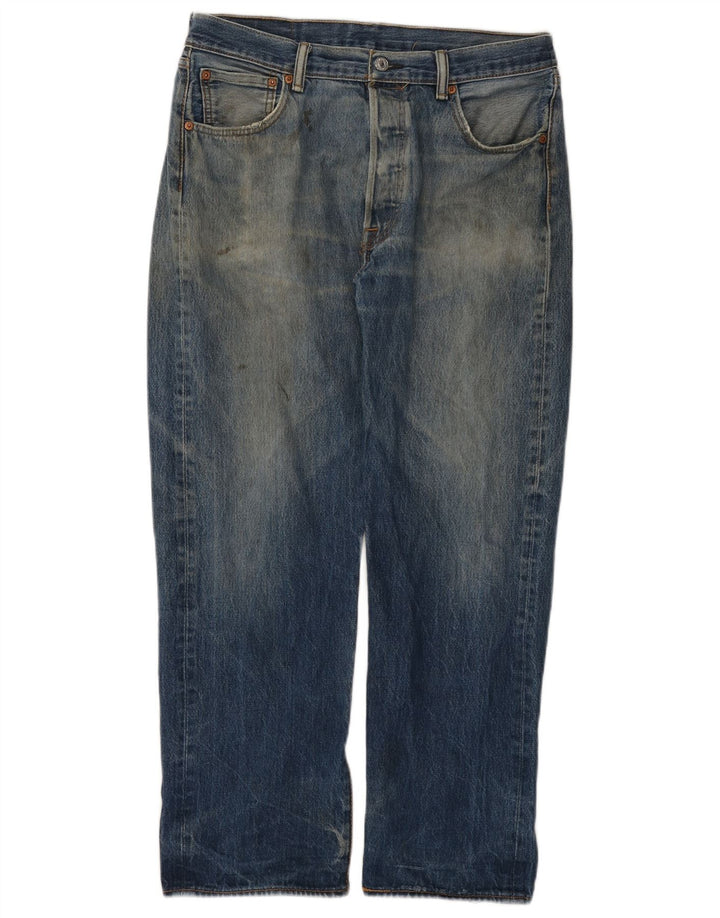 Levi's Hombre 501 Vaqueros Rectos W36 L29 Algodón Azul