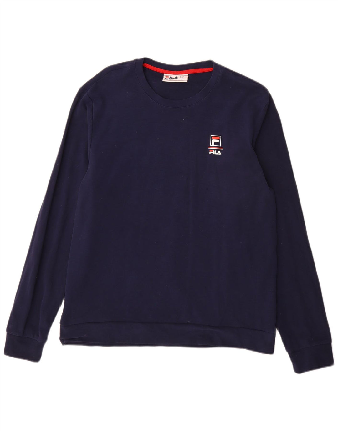 Fila Hombre Sudadera Jumper Grande Azul Marino Algodón