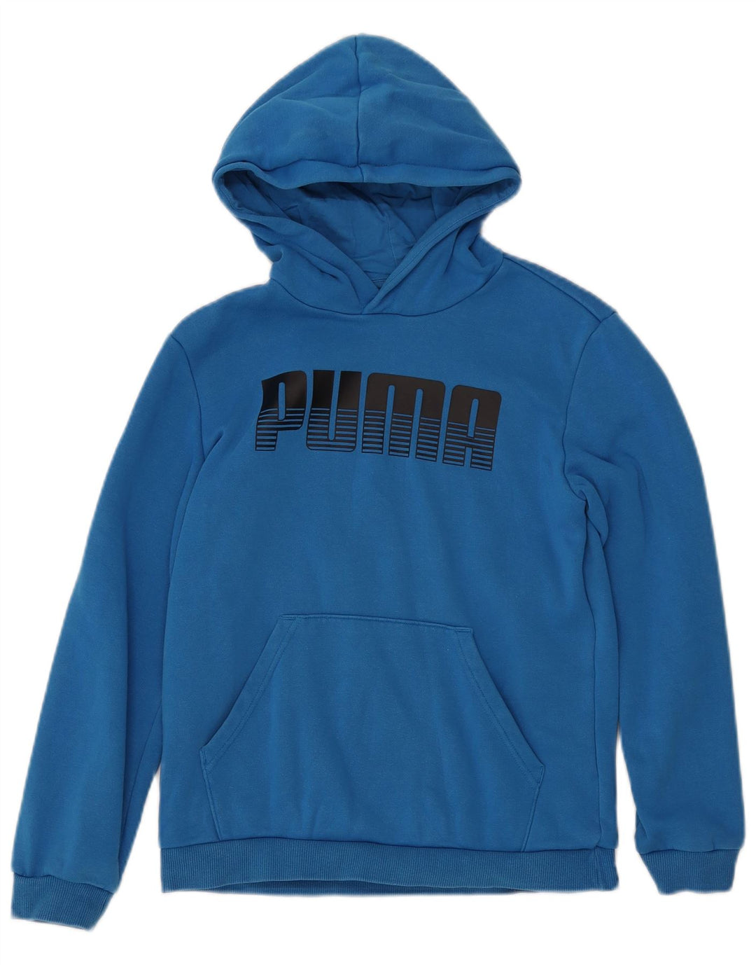 PUMA Sudadera con capucha gráfica para niñas 13-14 años Algodón azul