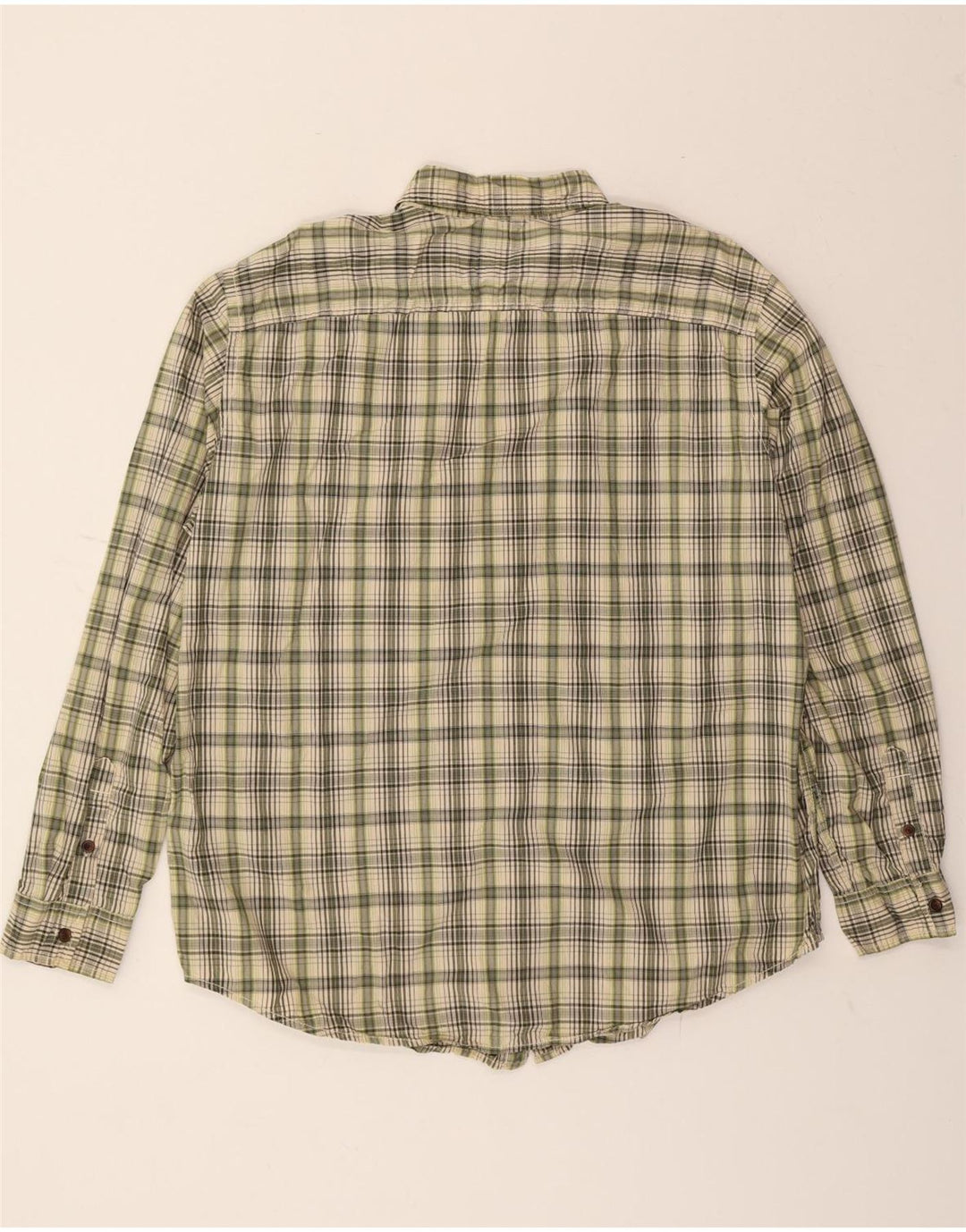 DOCKERS Mens Shirt XL Green Check Cotton Vintage Dockers and Second-Hand Dockers from Messina Hembry 
