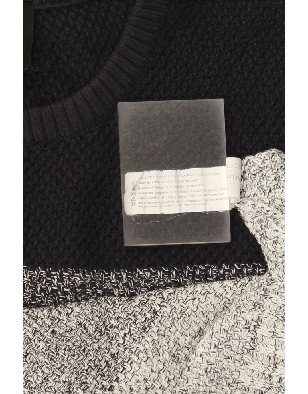 Richmond - Jersey de cuello redondo para hombre, talla grande, algodón a rayas multicolor