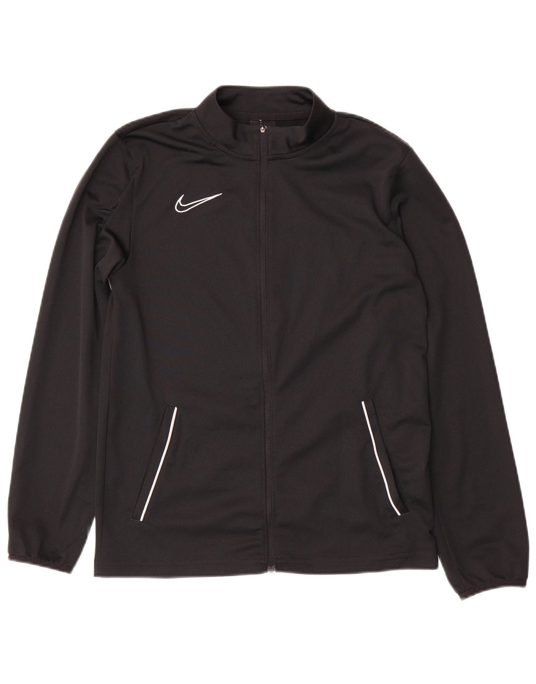 NIKE Boys Dri Fit Chándal Top Chaqueta 13-14 años XL Negro Poliéster