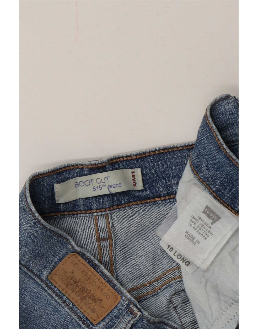 Levi's 515 pantalones cortos de mezclilla para mujer US 10 grande W34 algodón azul