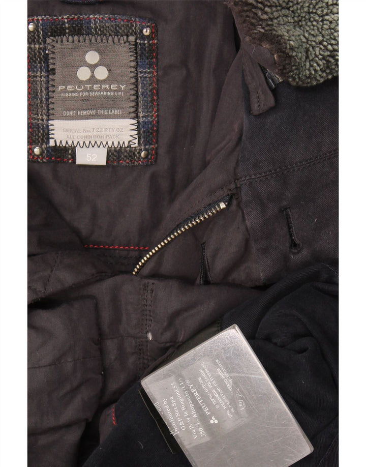 PEUTEREY Chaqueta acolchada para hombre IT 52 XL Algodón azul marino