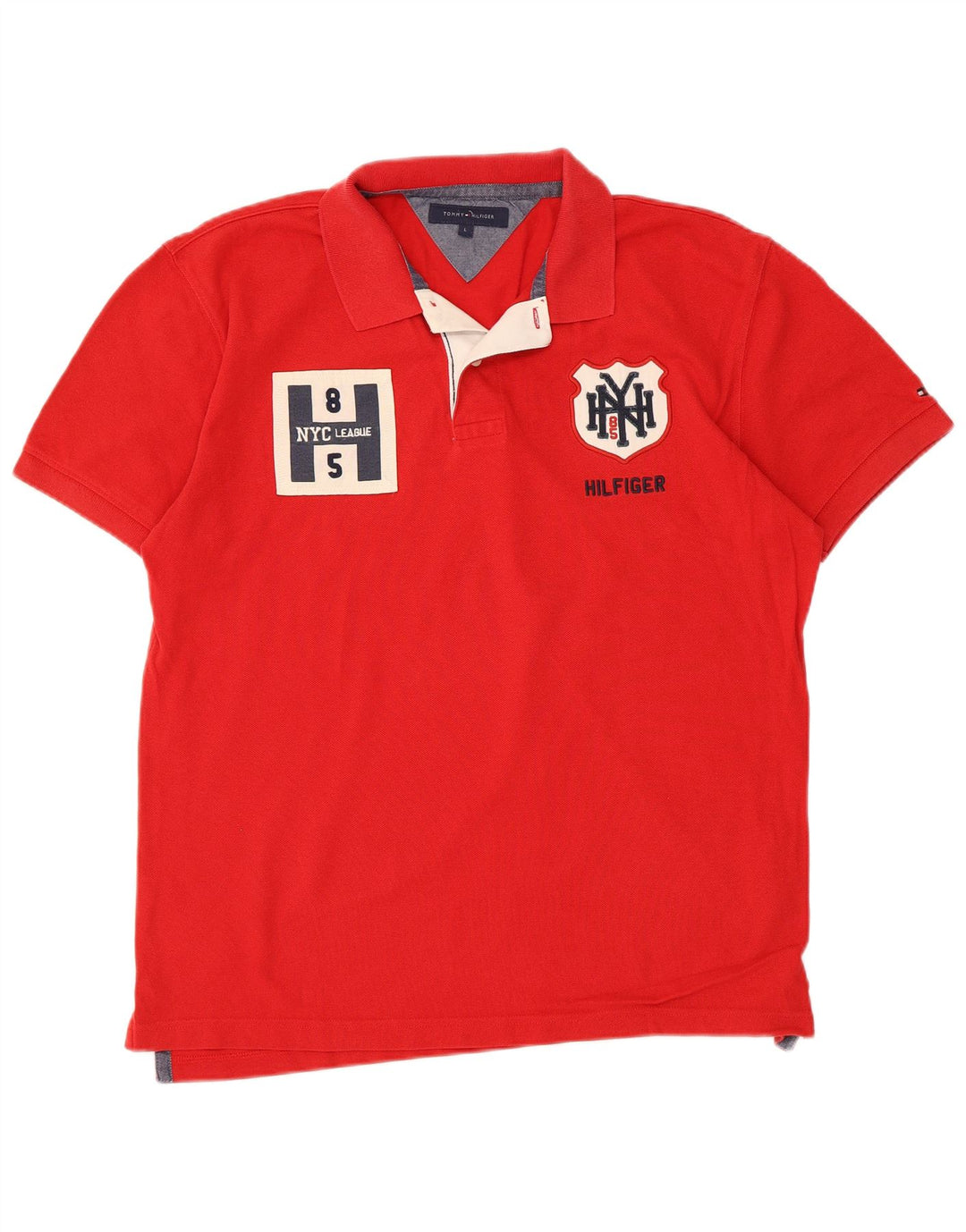 Tommy Hilfiger Polo gráfico para hombre de algodón rojo grande