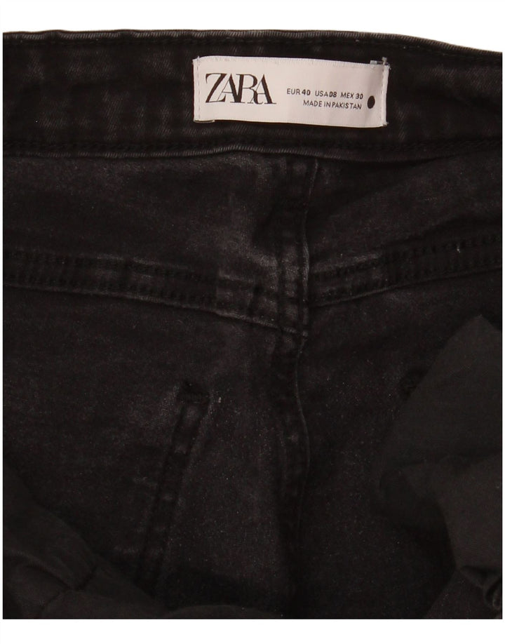 Zara Mujer Vaqueros Slim EU 40 Medium W30 L25 Negro