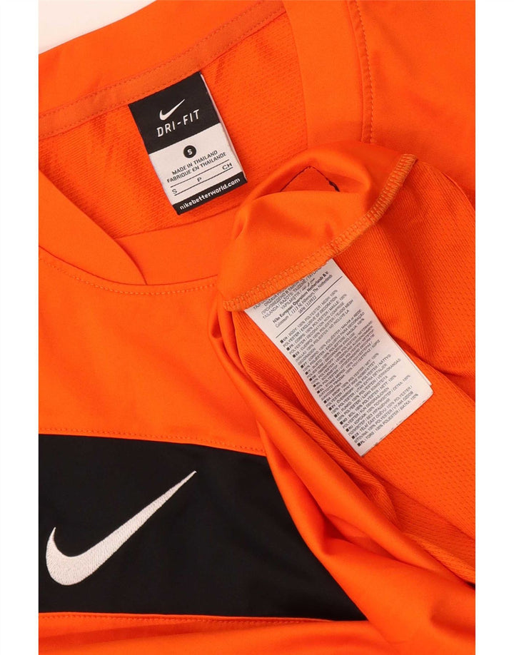 Camiseta Nike Dri Fit Graphic para hombre, talla pequeña, color naranja, poliéster