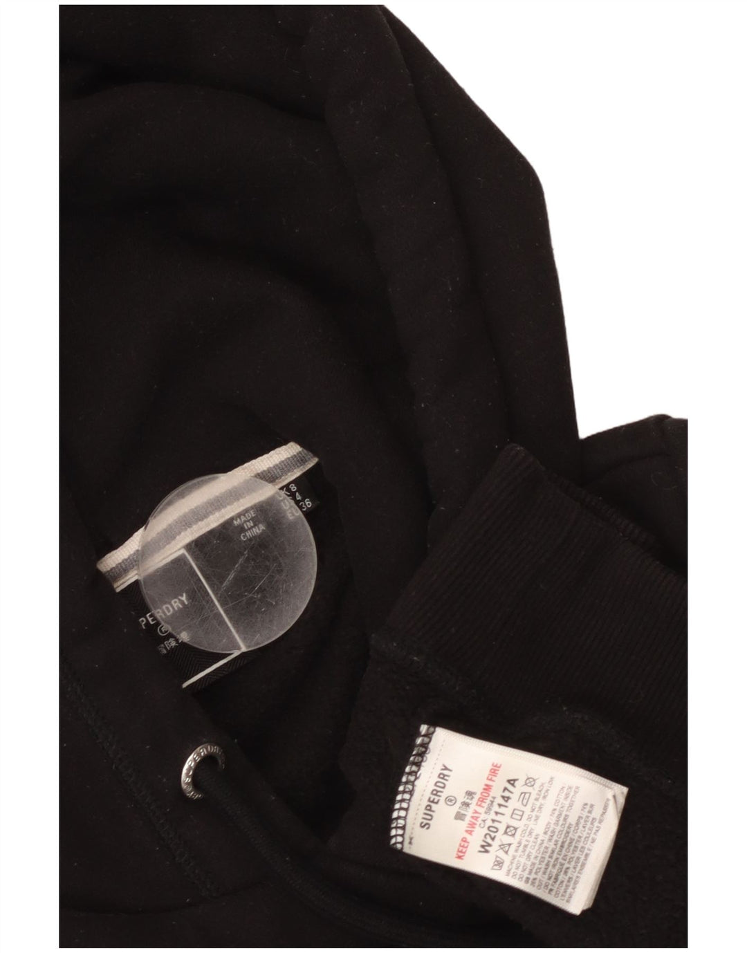 SUPERDRY Jersey con capucha para mujer UK 8 Small Black Cotton