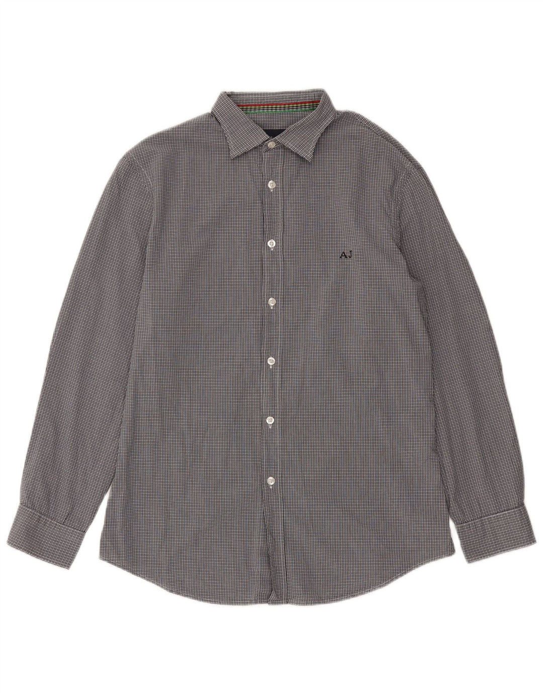 Armani Jeans - Camisa ajustada para hombre, talla grande, color azul marino