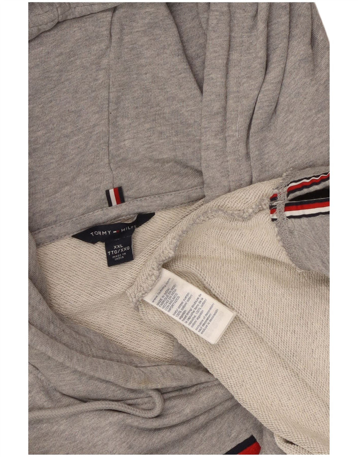 Tommy Hilfiger Jersey con capucha gráfico para hombre 2XL Algodón gris