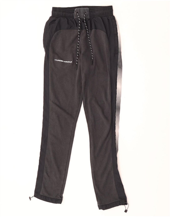 Under Armour Pantalones de chándal para hombre de algodón color block gris pequeño