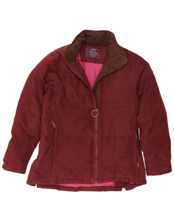 Musto Chaqueta acolchada extragrande para mujer UK 10 Small Granate Poliéster
