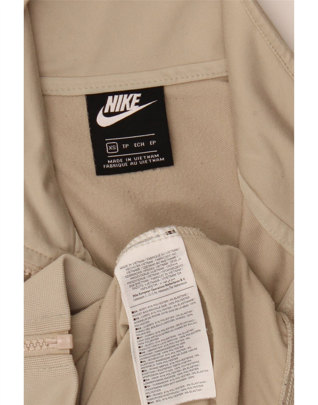 Chaqueta Nike Hombre Chándal Top XS Beige Poliéster