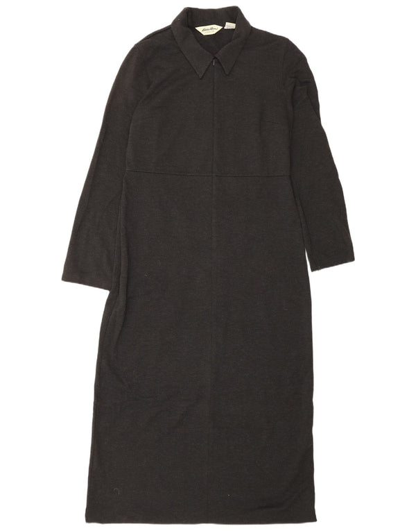 EDDIE BAUER Womens Oversized Long Sleeve Maxi Dress UK 10 Small Grey