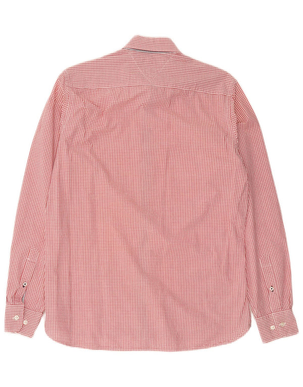 Camisa Tommy Hilfiger de corte personalizado para hombre de algodón a cuadros rojo pequeño