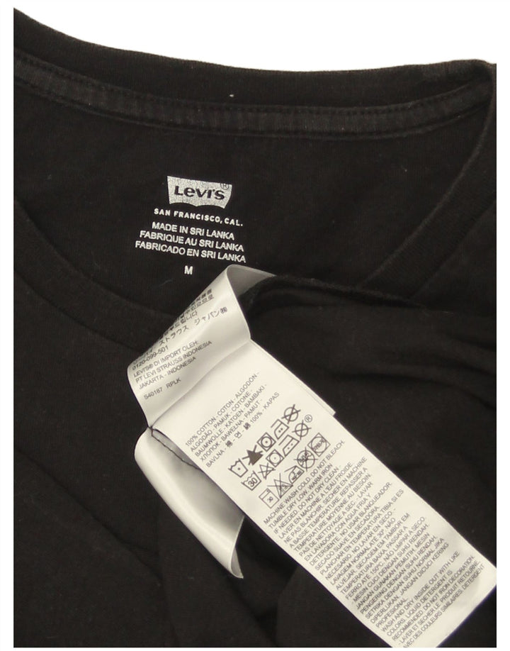 LEVI'S Camiseta gráfica para hombre Top Medium Black Cotton
