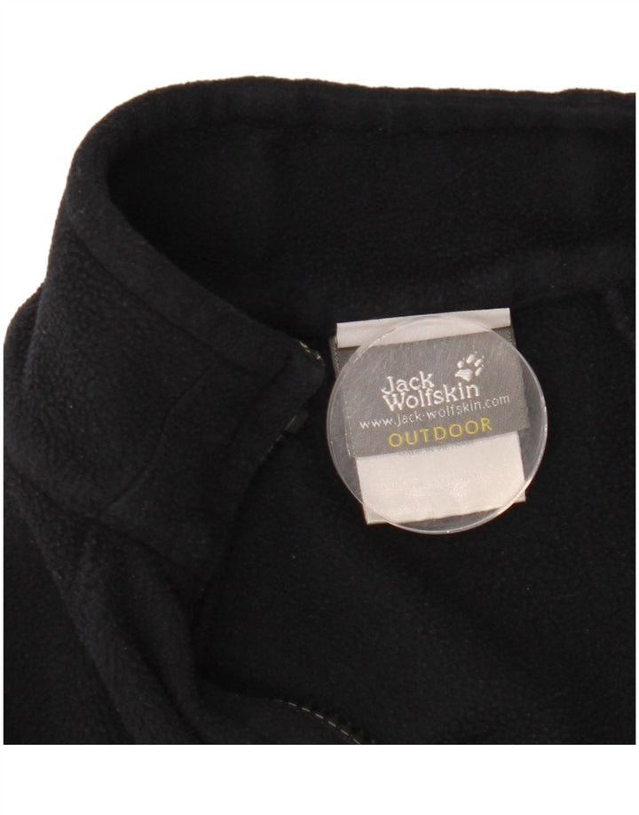 Jack Wolfskin Chaqueta polar para mujer UK 10 Small Poliéster negro