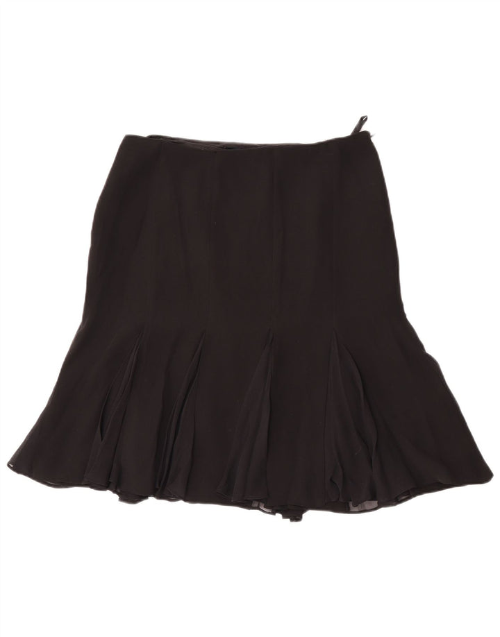 Luisa Spagnoli Falda trompeta para mujer IT 42 Medium W28 Seda negra