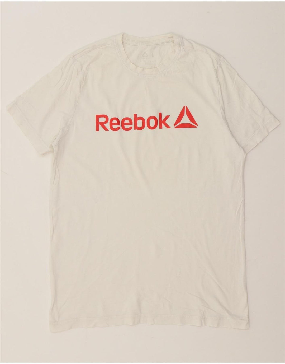 REEBOK Mens Graphic T-Shirt Top Large White Vintage Reebok and Second-Hand Reebok from Messina Hembry 