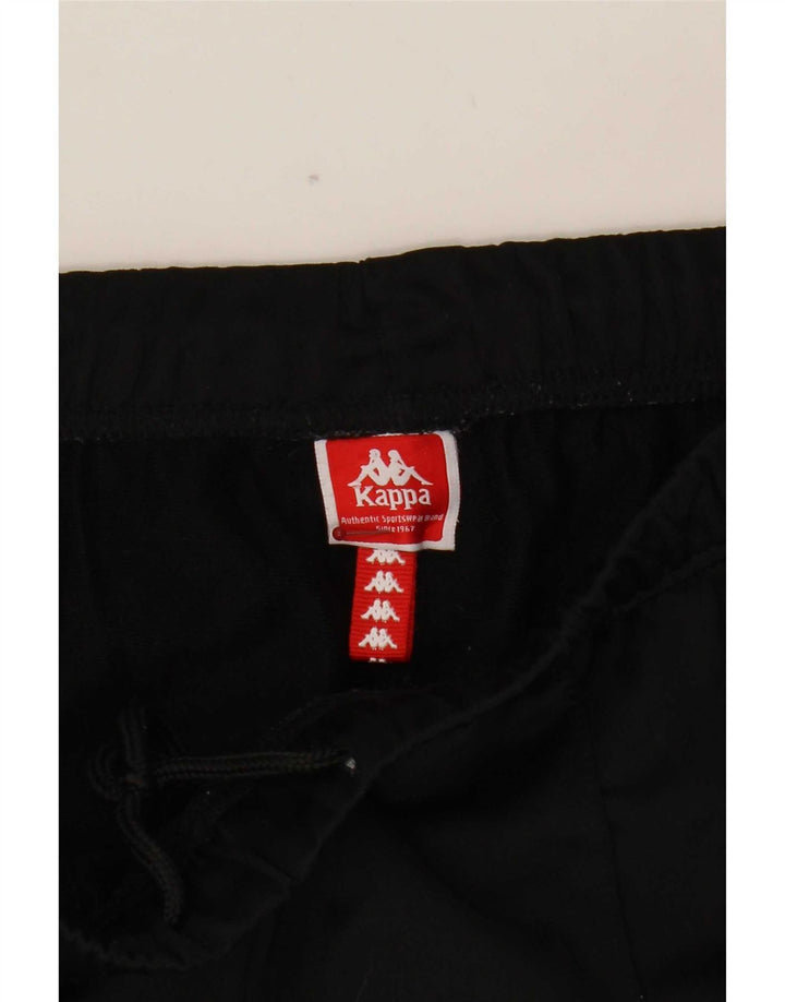 Kappa Pantalones De Chándal Cortos Gráficos para Mujer UK 40 Mediano Poliéster Negro