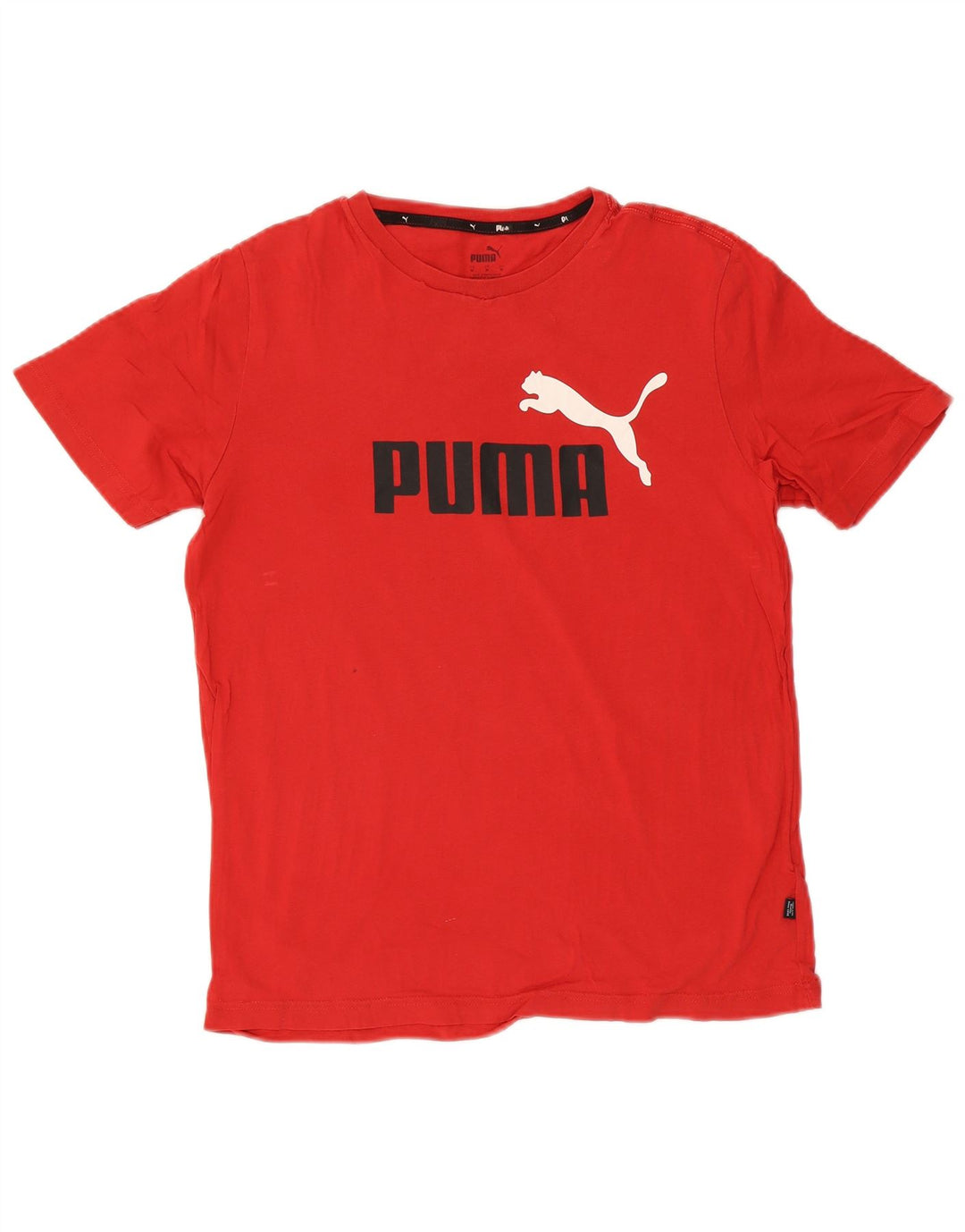 Puma - Camiseta gráfica para hombre, parte superior de algodón rojo mediano