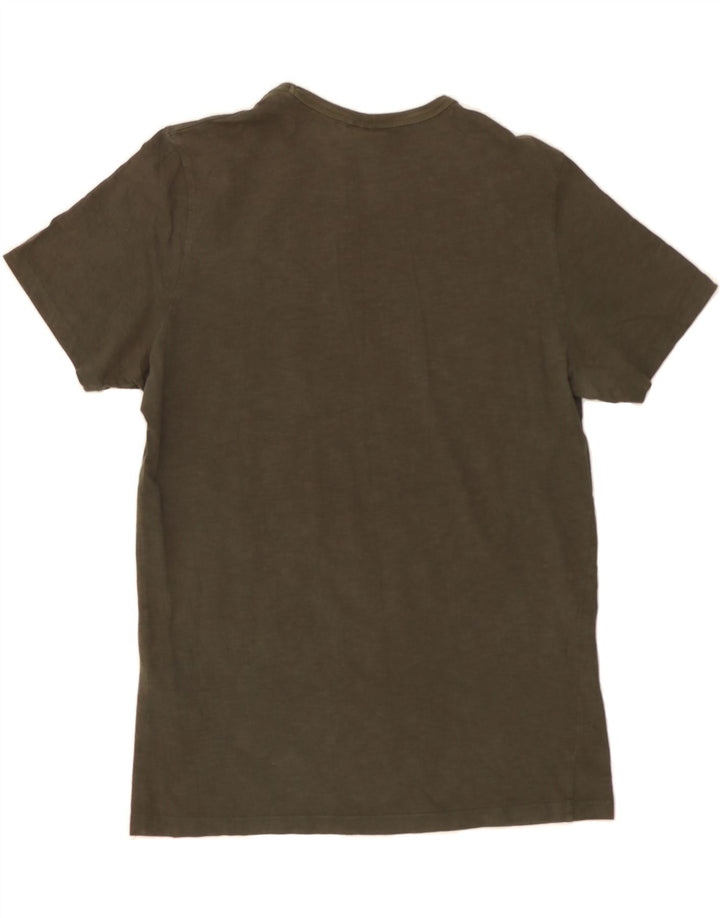 JACK & JONES Mens Graphic T-Shirt Top Medium Khaki Cotton Vintage Jack & Jones and Second-Hand Jack & Jones from Messina Hembry 