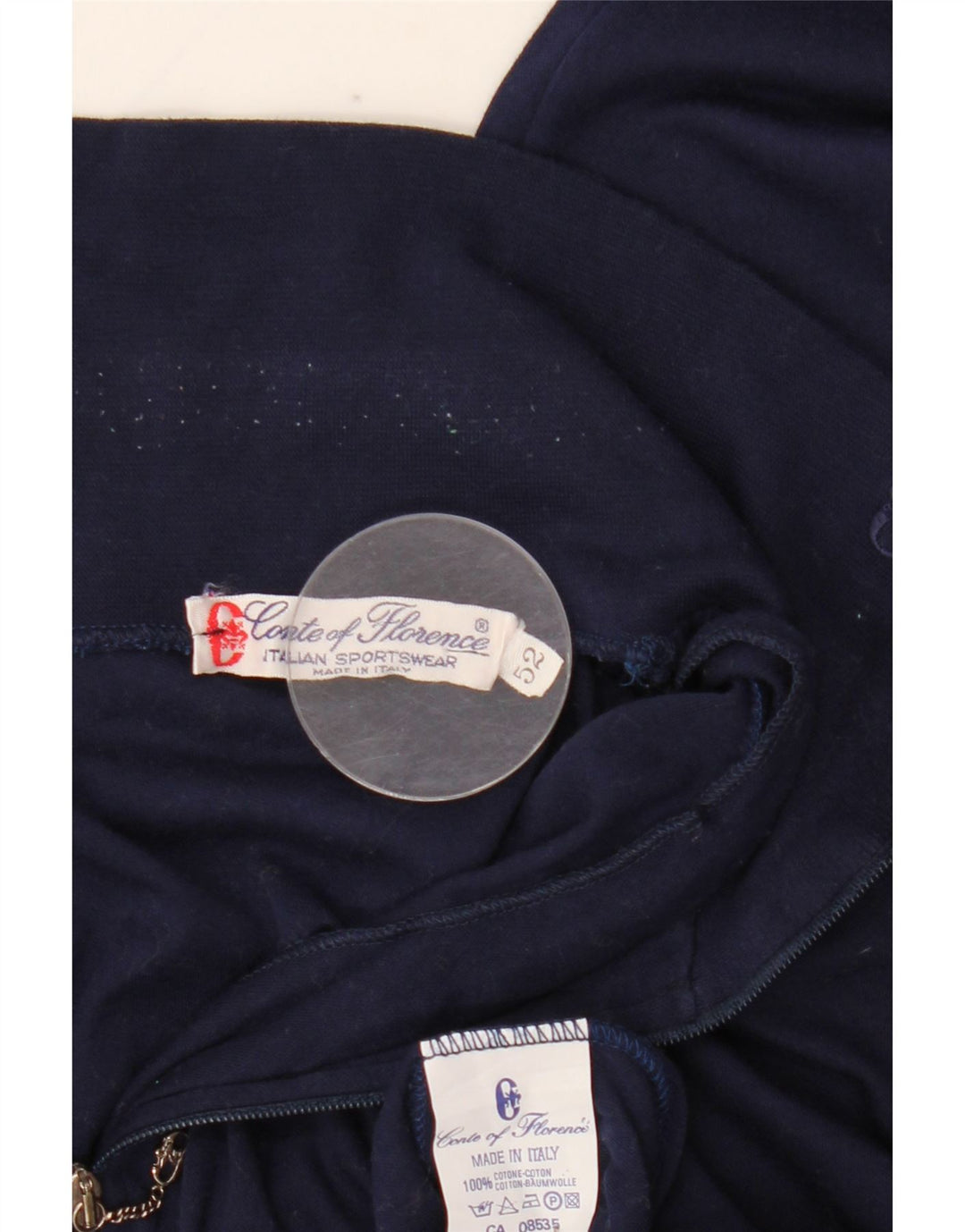 CONTE OF FLORENCE Top con cuello y cremallera para hombre Manga larga IT 52 Grande Azul marino