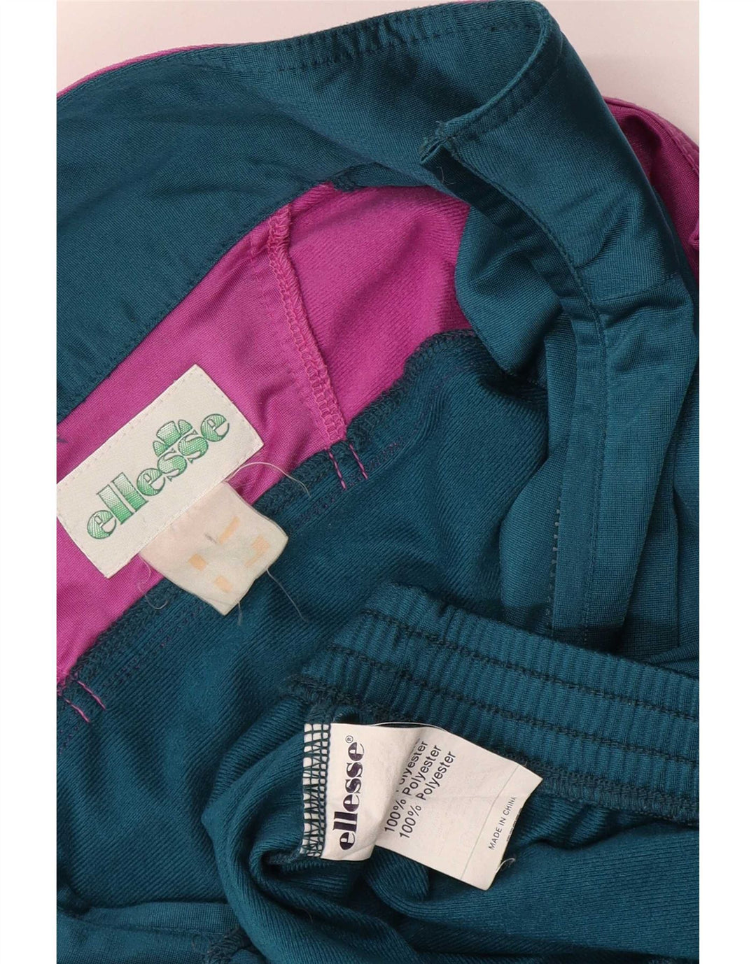 Ellesse Hombre Chándal Top Chaqueta Grande Azul Colorblock Poliéster