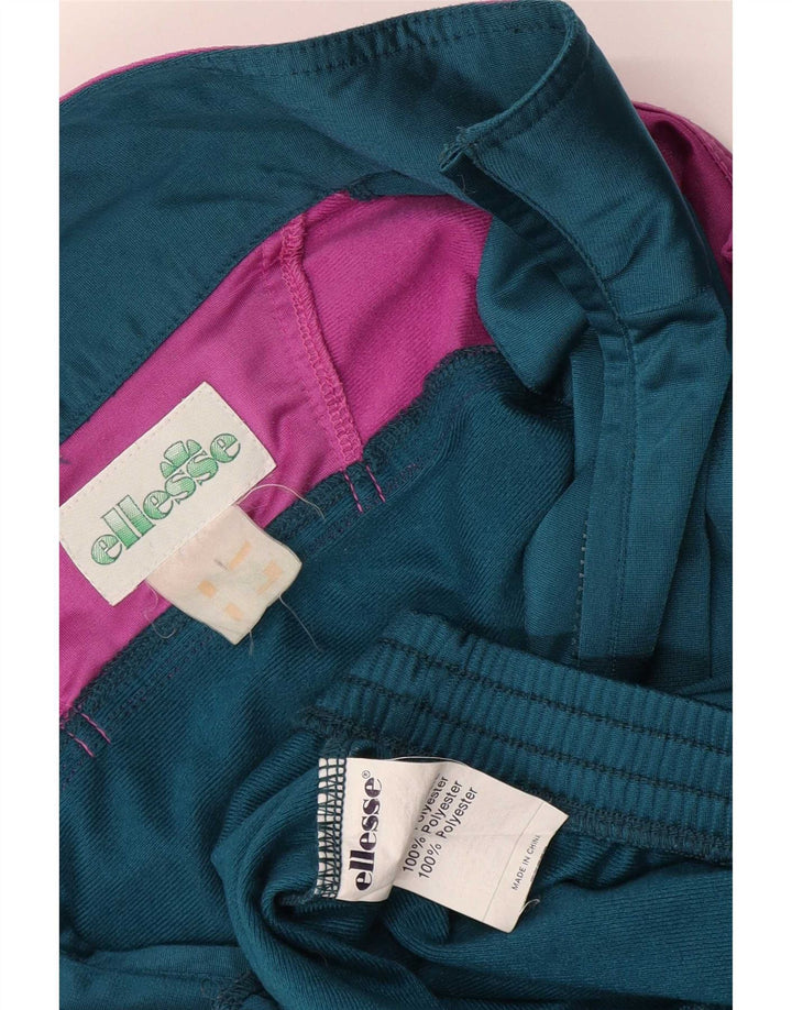 Ellesse Hombre Chándal Top Chaqueta Grande Azul Colorblock Poliéster
