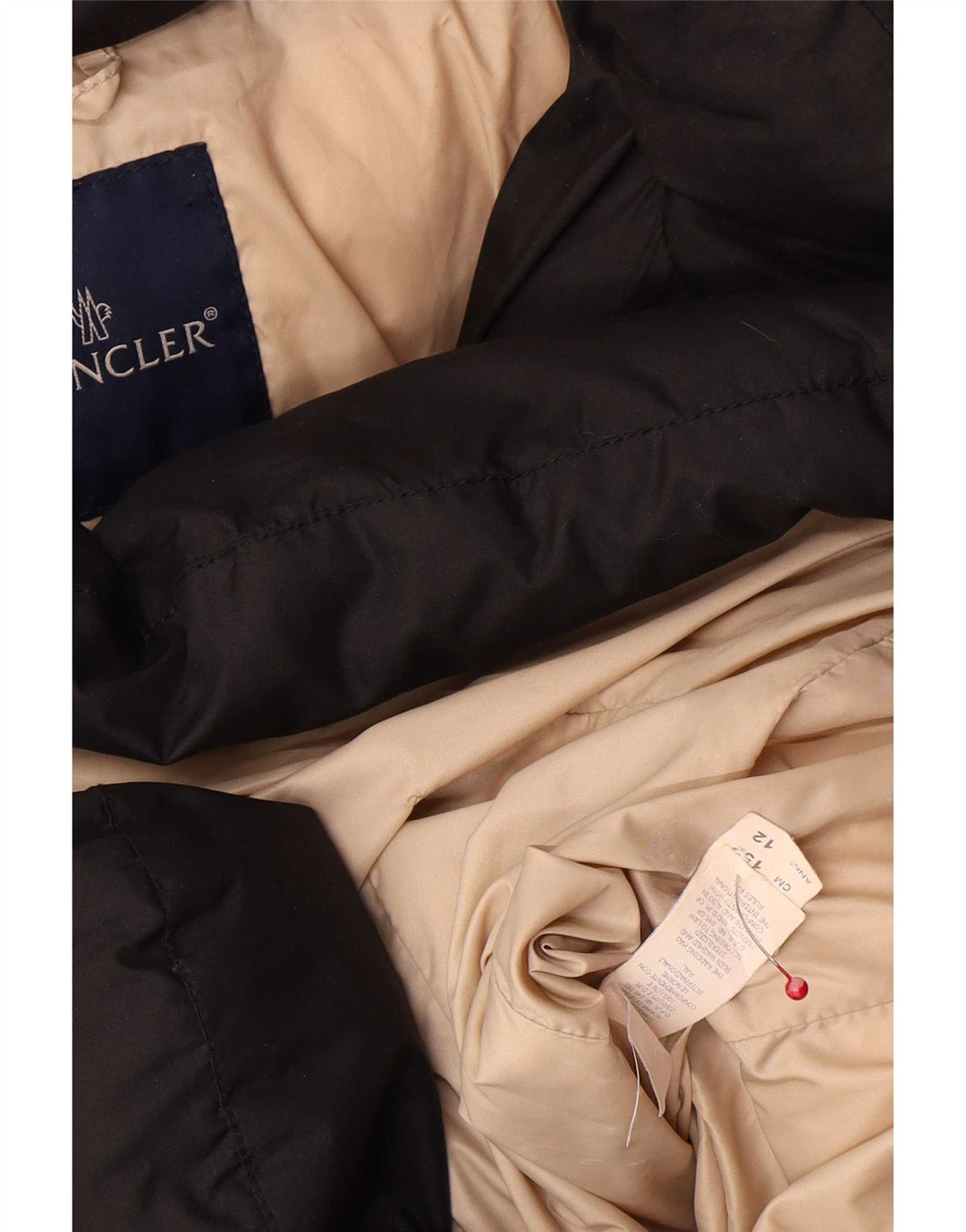 Moncler Cazadora acolchada con capucha para niña 11-12 años Negro Poliéster