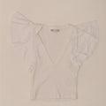 ZARA Womens Blouse Top UK 8 Small White Cotton Vintage Zara and Second-Hand Zara from Messina Hembry 