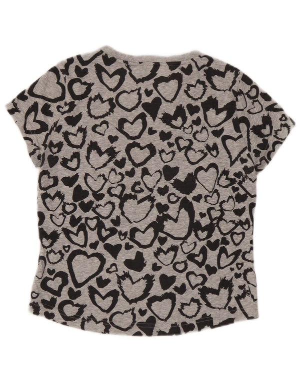 Adidas Camiseta Gráfica Niña 13-14 Años Gris Poliéster Corazón