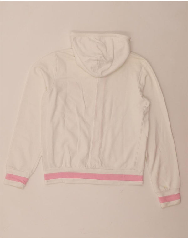 Nike Sudadera con capucha y cremallera para mujer UK 40/40 XL Blanco Colorblock Algodón