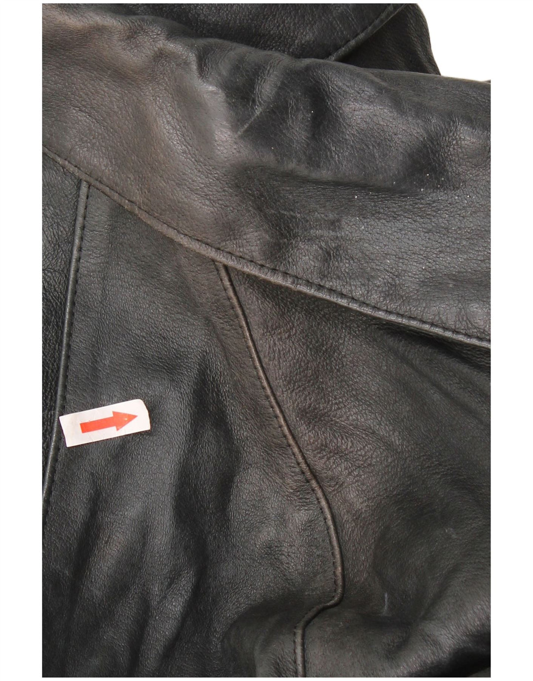Vintage mujer oversize chaqueta de doble pecho IT 42 cuero negro medio