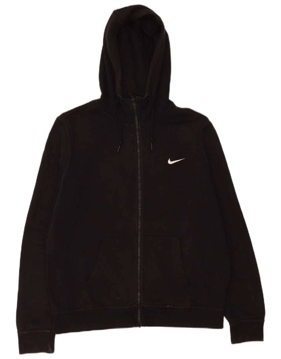 Nike - Sudadera con capucha y cremallera para hombre, talla grande, algodón negro