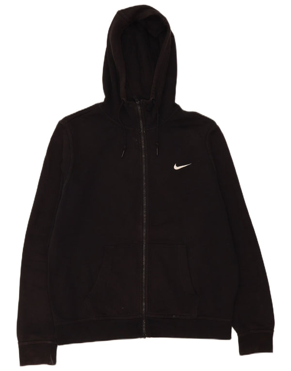 Nike - Sudadera con capucha y cremallera para hombre, talla grande, algodón negro