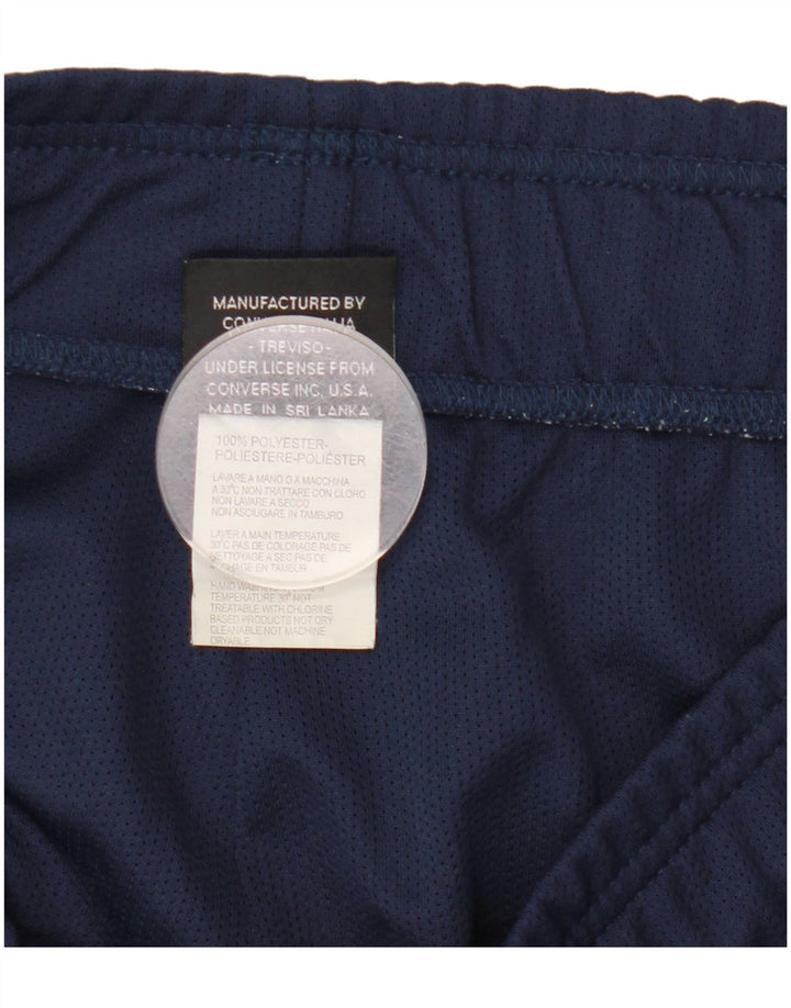 Pantalones cortos deportivos Converse para hombre poliéster color block azul marino medio