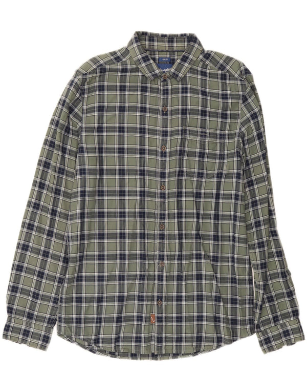 Wrangler Camisa De Franela Slim Fit De Algodón A Cuadros Verdes Grandes Hombre