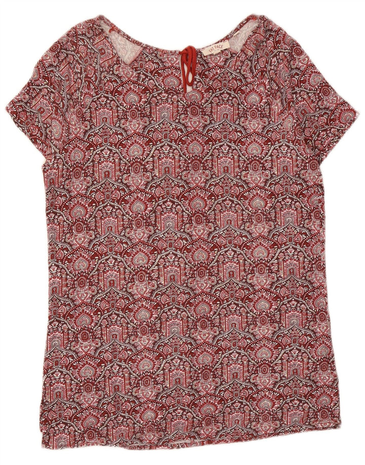 Top tipo túnica para mujer de Fat Face UK 40 Viscosa floral roja mediana